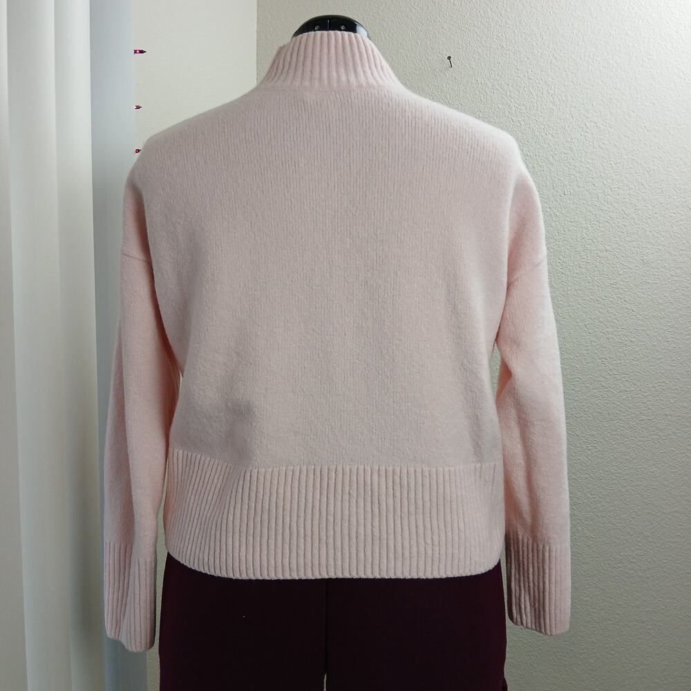 Paris Atelier & Other Stories Cropped Mock Neck Jumper S light pink cotton blend - Picture 5 of 16